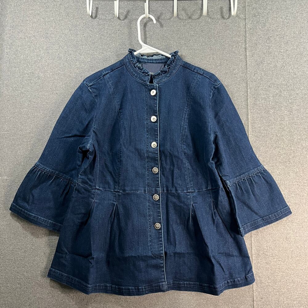 Studio Park x Jane Treacy Denim Jacket Size S Dark Wash